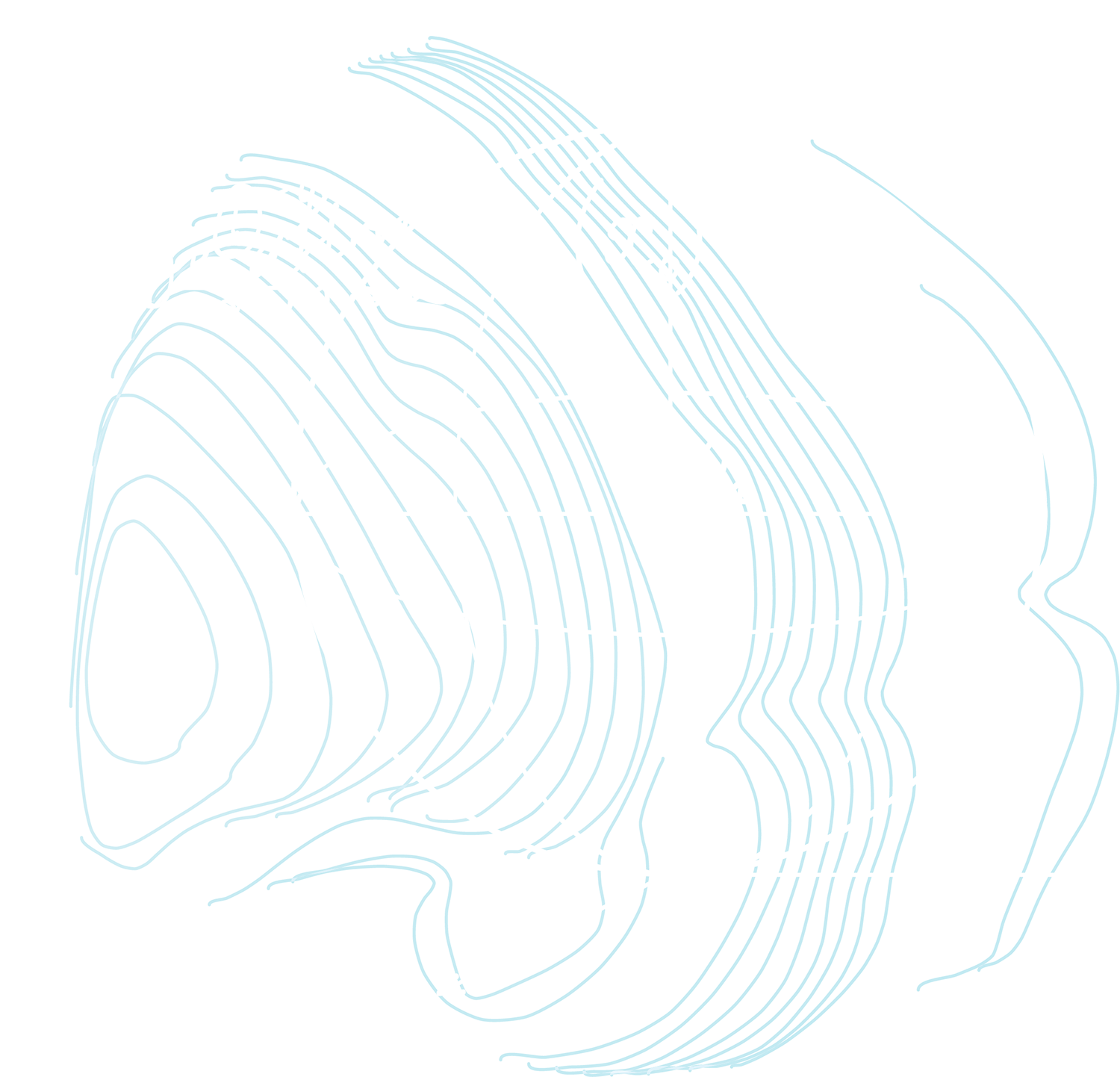 Abstract illustration of a globe with fragmented geometric patterns in light blue, representing continents and interconnected regions on a transparent background.